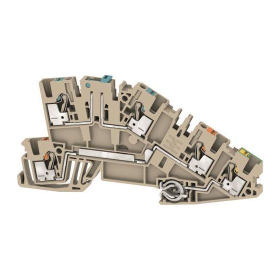 Weidmüller Installationsreihenklemme AITB 2.5 NDT-L-PE, 250V 24A 5,1x103x50,1mm, Thermoplast, Beige