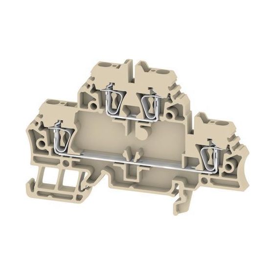 Weidmüller Durchgangsklemme ZDK 2.5, 500V 20A 5,1x79,5x53mm, Thermoplast, Beige