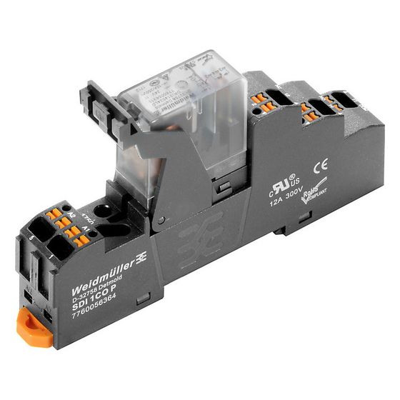 Weidmüller Steckrelais-Set DRIKITP 230VAC 1CO LD, 10A 250V 102,1x15,9x63mm, Silberzinnoxid