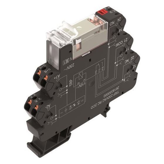 Weidmüller Relaiskoppler TERMSERIES TRP 230VAC RC 2CO, 8A, 12,8x89,4x87,8mm, AgNi
