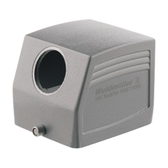 Weidmüller Steckergehäuse HA48 TSVL 1xM32G, 82,5x79mm, Aluminium, Grau