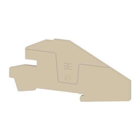 Weidmüller Abschlussplatte AEP ITB 4 BB, 3mm, Beige, 2669110000