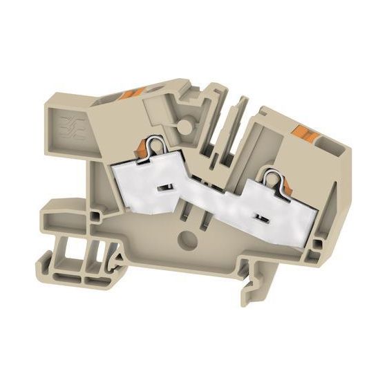 Weidmüller Durchgangs-Reihenklemme AITB 6 BB 2C, 800V 41A 8,1x76,6x52,9mm, Thermoplast, Beige