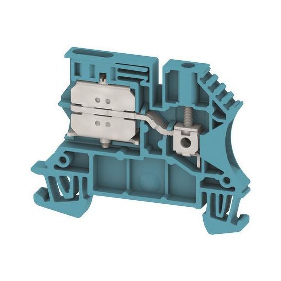 Weidmüller Neutralleiter-Reihenklemme WNT 2.5 10X3, 24A 400V 5,1x60x46,5mm, Thermoplast, Blau