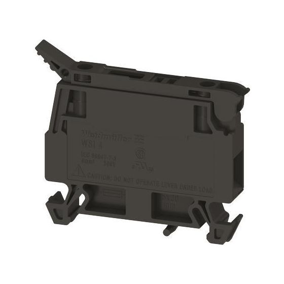 Weidmüller Sicherungs-Reihenklemme WSI 4, 6,3A 500V, Thermoplast, schwarz