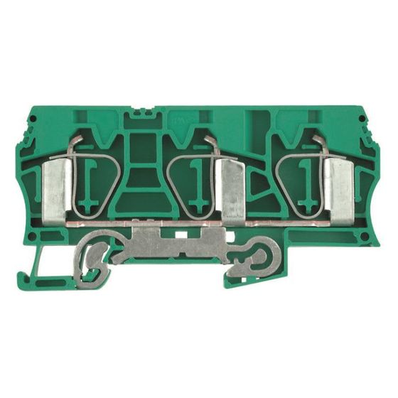 Weidmüller Erdungsklemme ZPE 16/3AN, 1,5-25mm2, 12,1x99x50,5mm, Thermoplast, Grün/Gelb