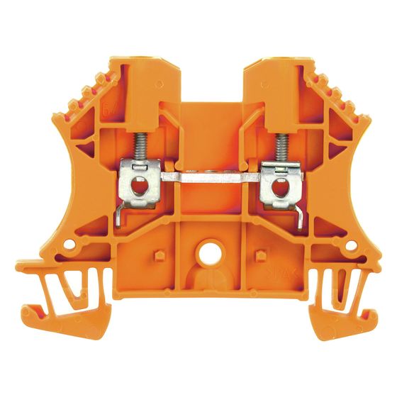 Weidmüller Durchgangsklemme WDU 2.5, 24A 800V 5,1x60x46,5mm, Thermoplast, Orange