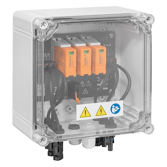 Weidmüller Hager Generatoranschlusskasten PV Next PVN1M1I2SXFXV2O1TXPX11, 234x200x132mm, 1100V, IP65, Kunststoff, Grau