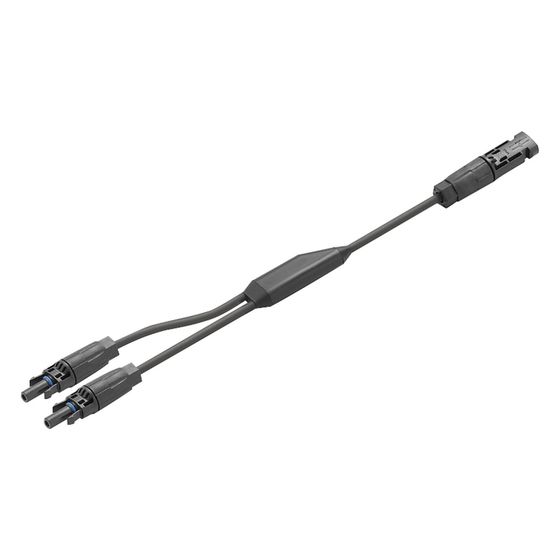 Weidmüller Photovoltaik Y-Verbindungskabel PVHYW-XXW+XX06W+15, 1x WM4 C Stecker 2x WM4 C Buchse, 6 mm2, schwarz
