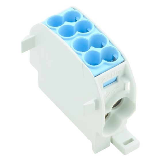 Weidmüller Hauptabzweigklemme WPD 101, 25mm2, 152A, 1000V, 17,8x55,7x49,3mm, Thermoplast, Blau