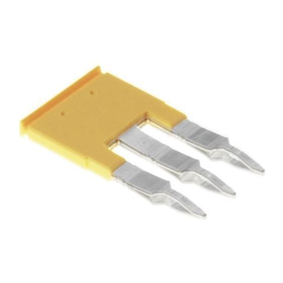 Weidmüller Querverbinder ZQV 4/3, 32A, 400V, 6,1mm Rastermaß, steckbar, gelb