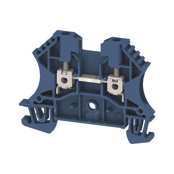 Weidmüller Durchgangsklemme WDU 2.5 BL, 2,5mm2, 800V, 24A, Schraubanschluss, Thermoplast, Blau