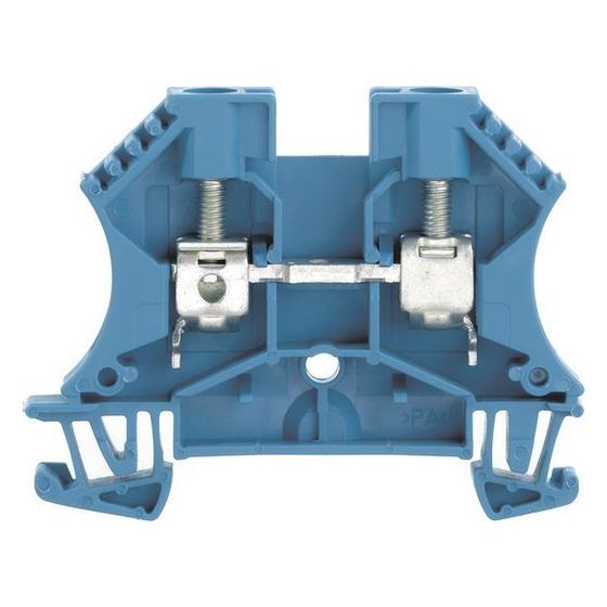 Weidmüller Durchgangsklemme WDU 6 BL, 6mm2, 800V, 41A, 7,9x60x46,5mm, Thermoplast, Blau