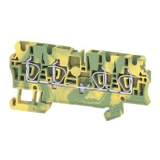 Weidmüller Schutzleiter-Reihenklemme ZPE 2.5/4AN, 5,1x79,5x38,5mm, Thermoplast, Grün/Gelb