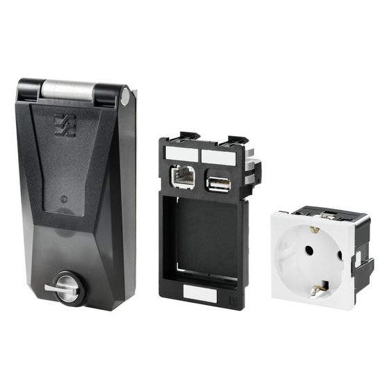 Weidmüller FrontCom Set IE-FC-SET-SPDED001-KN-P, 40x67x134mm, mit Abschirmung, Schwarz, 1529580000