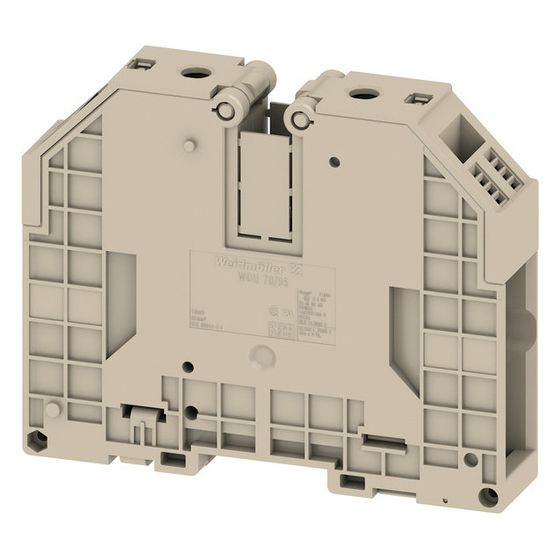 Weidmüller Durchgangsklemme WDU 70/95, 1000V 232A 27x132x107mm, Thermoplast, Beige