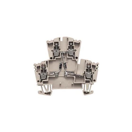 Weidmüller Bauelement-Reihenklemme WDK 2.5 2D 2.A, 2,5mm2, 400V, 0,5A, 69x5,1x62,5mm, Thermoplast, Beige, 1022600000