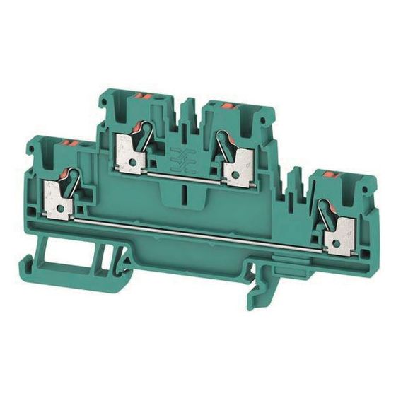 Weidmüller Durchgangs-Reihenklemme A2T 2.5, 24A 800V 5,1x90x50,5mm, Thermoplast, Blau