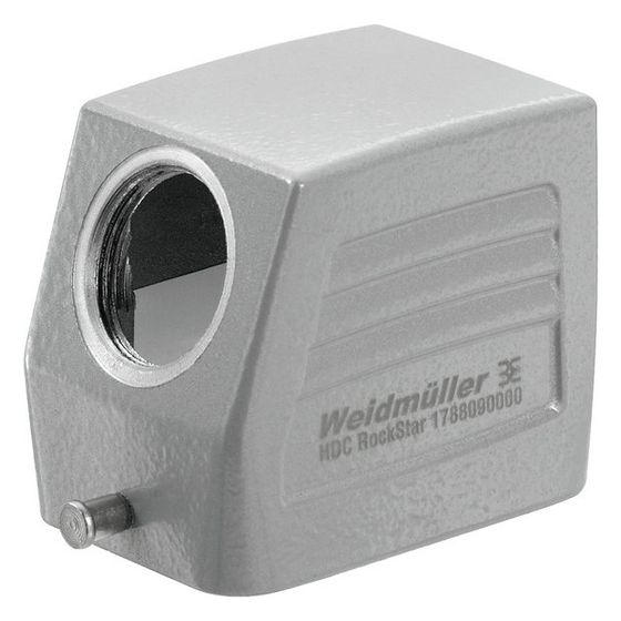 Weidmüller HDC Steckergehäuse HB6 TSVL 1xM25, 43x52mm, IP65, Aluminium, Grau