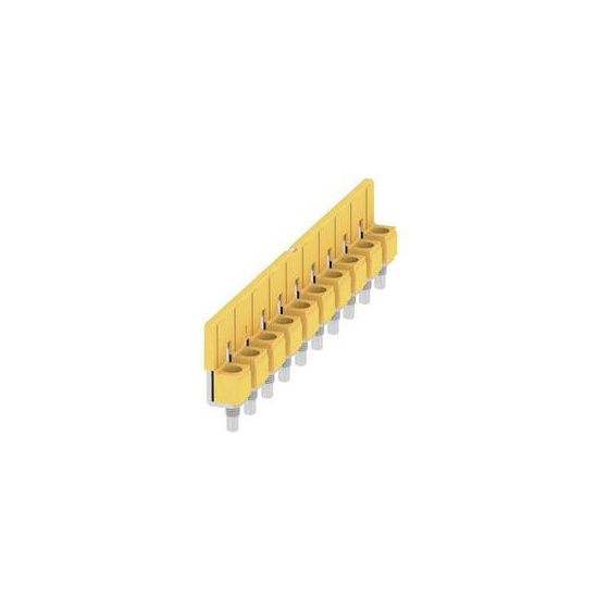 Weidmüller Querverbinder W-Reihe WQV 10/10, 63A 400V 9,9mm 10-polig, Gelb