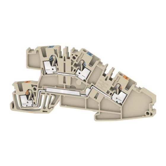 Weidmüller Installationsreihenklemme AITB 2.5 BB N-L, 400V 24A, 5,1x103x50,1mm, Thermoplast, Beige, 2668910000