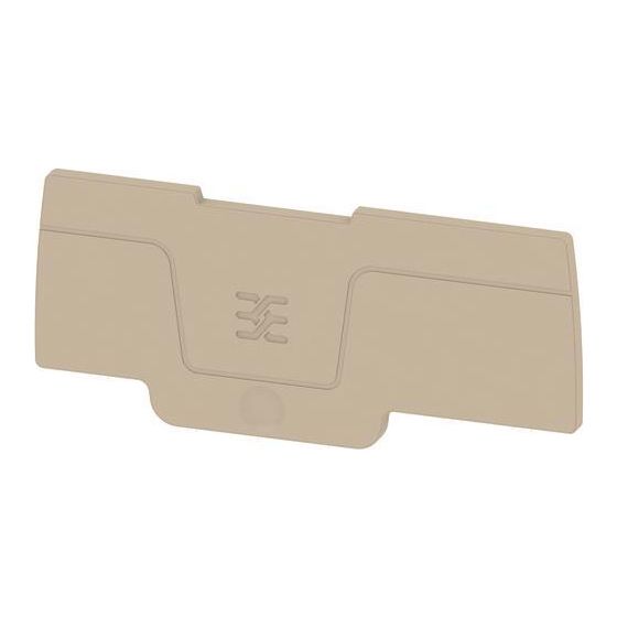 Weidmüller Abschlussplatte ASEP 3C 2.5, 2,1mm, beige
