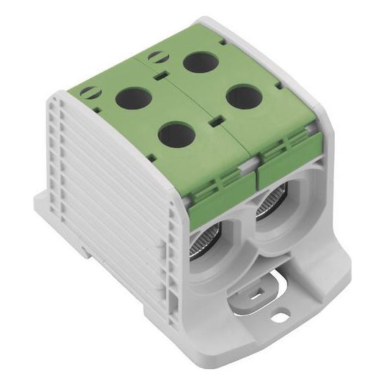 Weidmüller Potentialverteilerklemme WPD 232, 353A 1000V 105x67,6x73,5mm, Thermoplast, Grün, 2502820000