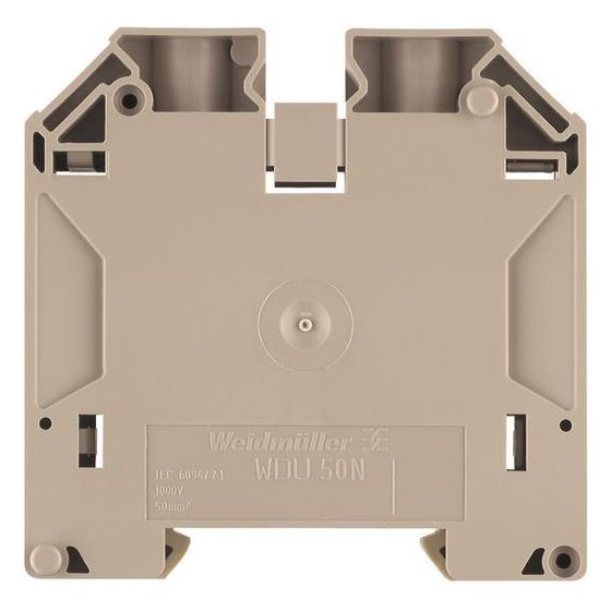 Weidmüller Durchgangsklemme WDU 50N, 1.000 V, 150 A, 18,5x70x69,6mm, Thermoplast, Beige