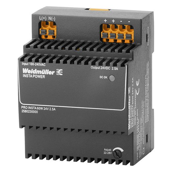 Weidmüller Stromversorgungsgerät PRO INSTA 60W 24V 2,5A, 60W 24V 2,5A, 72x90x60mm, IP20