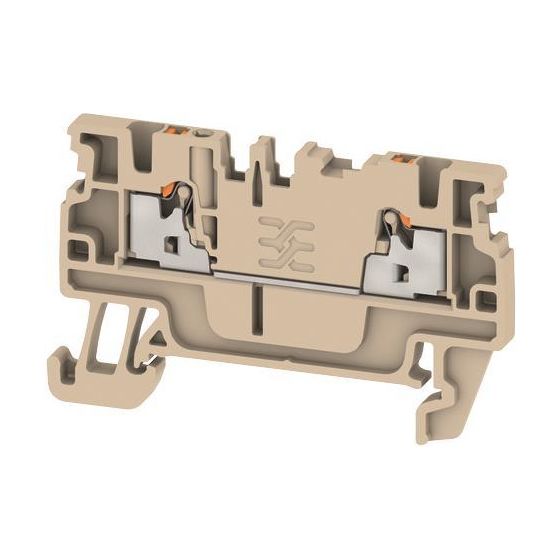 Weidmüller Durchgangs-Reihenklemme A2C 1.5, 17,5A 500V 3,5x55x33,5mm, Thermoplast, Beige