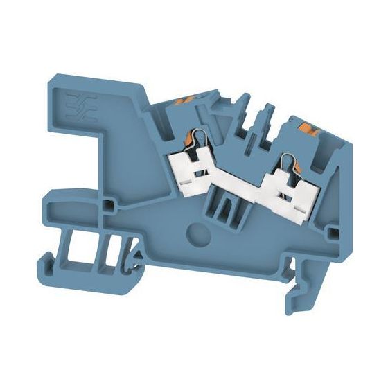 Weidmüller Durchgangs-Reihenklemme AITB 2.5 BB 2C BL, 800V 24A 5,1x63,8x43,6mm, Thermoplast, Blau