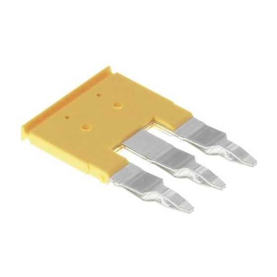 Weidmüller Querverbinder ZQV 6/3, 41A, 400V, 8,1mm, Gelb, 1627860000