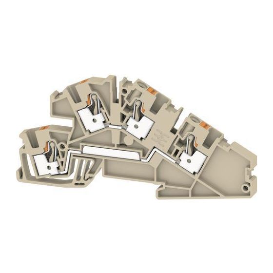 Weidmüller Installationsreihenklemme AITB 4 BB L-L, 400V, 30A, Thermoplast, Beige