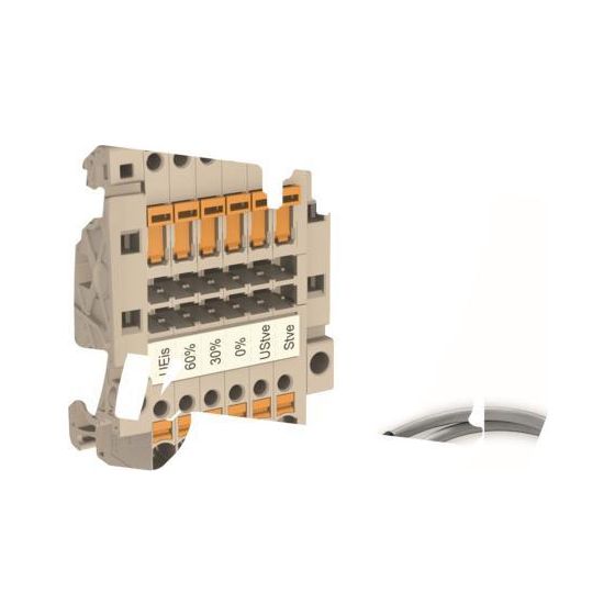 Weidmüller Klemmblock 14A-9 EEG-AAR, 16A 400V 12 Klemmstellen 77x44,7x38,4mm, Thermoplast, beige