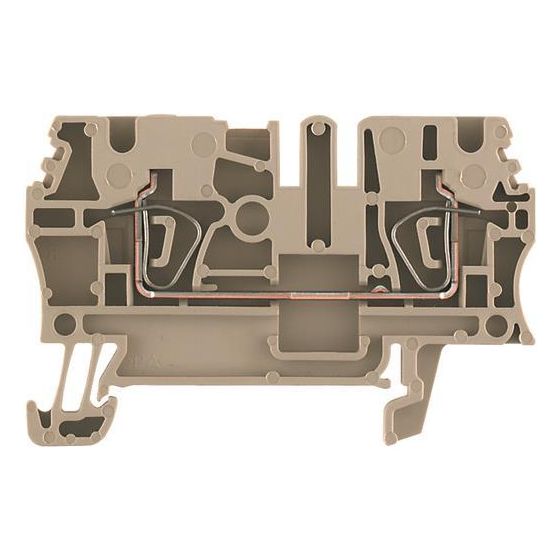 Weidmüller Durchgangsklemme ZDU 2.5, 800V 24A 5,1x59,3x38,5mm, Thermoplast, Beige
