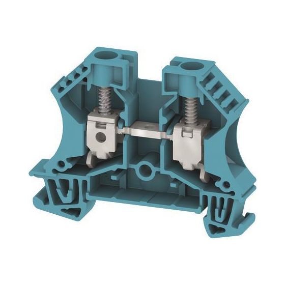 Weidmüller Durchgangsklemme WDU 10 BL, 1000V 57A 9,9x60x46,5mm, Thermoplast, Blau