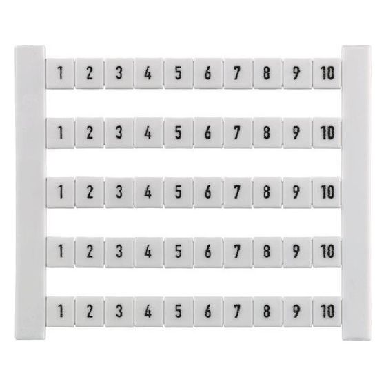 Weidmüller Klemmenmarkierer DEK 5 FWZ 51-60, 5x5mm, weiß, 0523060051