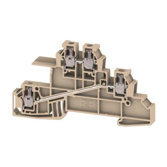 Weidmüller Verteiler-Reihenklemme WDL 2.5/S/L/L, 400V 24A, Thermoplast, Beige
