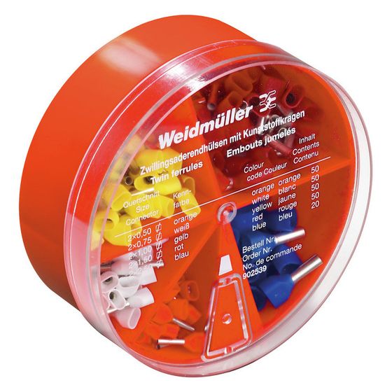 Weidmüller Aderendhülsen-Sortiment ZH-BOX 0,5-2,5mm2, Isoliert, verzinnt, Polypropylen, sonstige