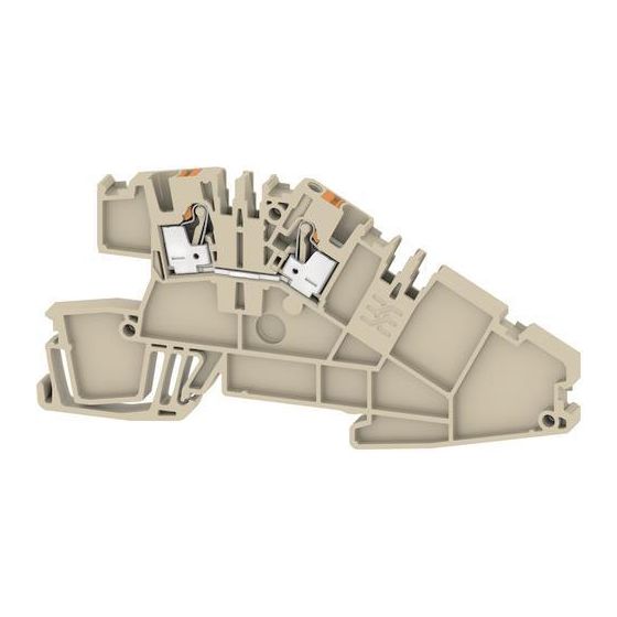 Weidmüller Installationsreihenklemme AITB 2.5 BB L, 400V 24A 5,1x103x50,1mm, Thermoplast, Beige
