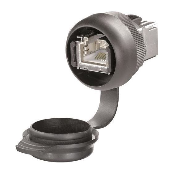 Weidmüller RJ45-Kupplung FrontCom Micro IE-FCM-RJ45-C, IP65 44x29,5x42,9mm, Kunststoff, schwarz