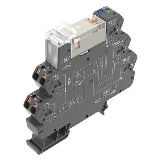 Weidmüller Relaiskoppler TERMSERIES TRP 24VDC 2CO, 8A, 12,8x89,4x87,8mm, AgNi, 2618400000