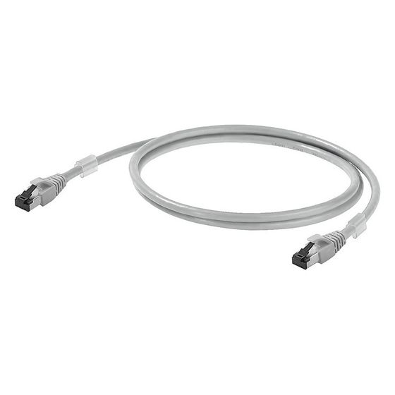 Weidmüller Patchkabel IE-C6FP8LD0002M40M40-D, 0,2m, S/FTP, Grau