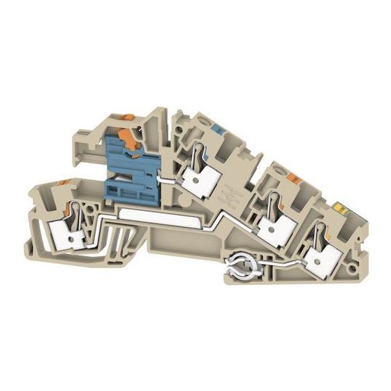 Weidmüller Installationsreihenklemme AITB 4 BB NDT-L-PE, 250V 30A 6,1x110,2x53,2mm, Thermoplast, Beige
