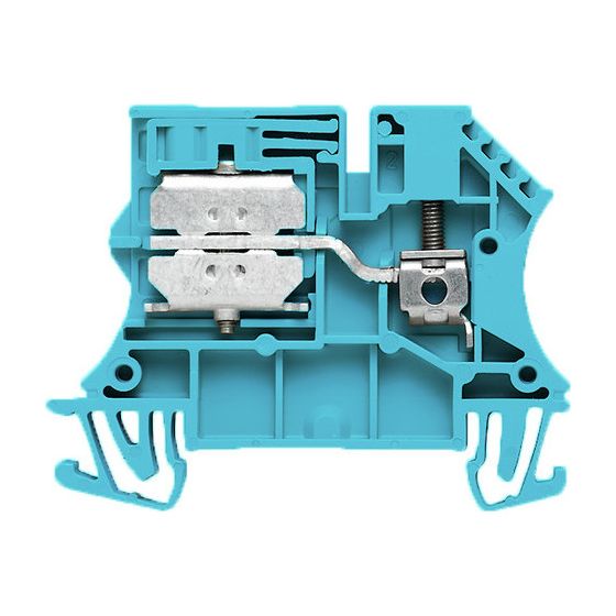 Weidmüller Neutralleiter-Trenn-Reihenklemme WNT 4 10X3, 400V 32A 6,1mm, Thermoplast, Blau