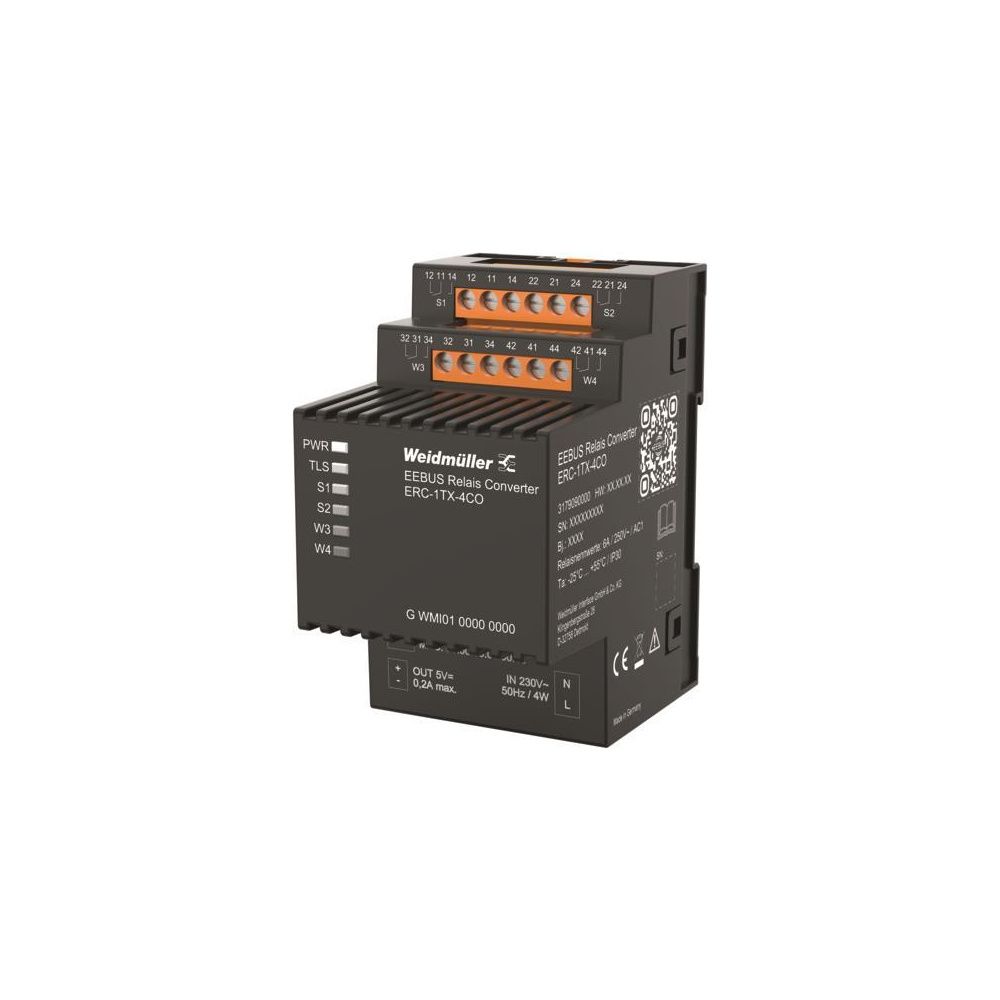 Weidmüller Relaiswandler ERC-1TX-4CO, 1.500W 4 Schaltausgänge 6A 195,5-253V IP3... WEIDMUELLER-3179090000 4099987895521 (Abb. 2)