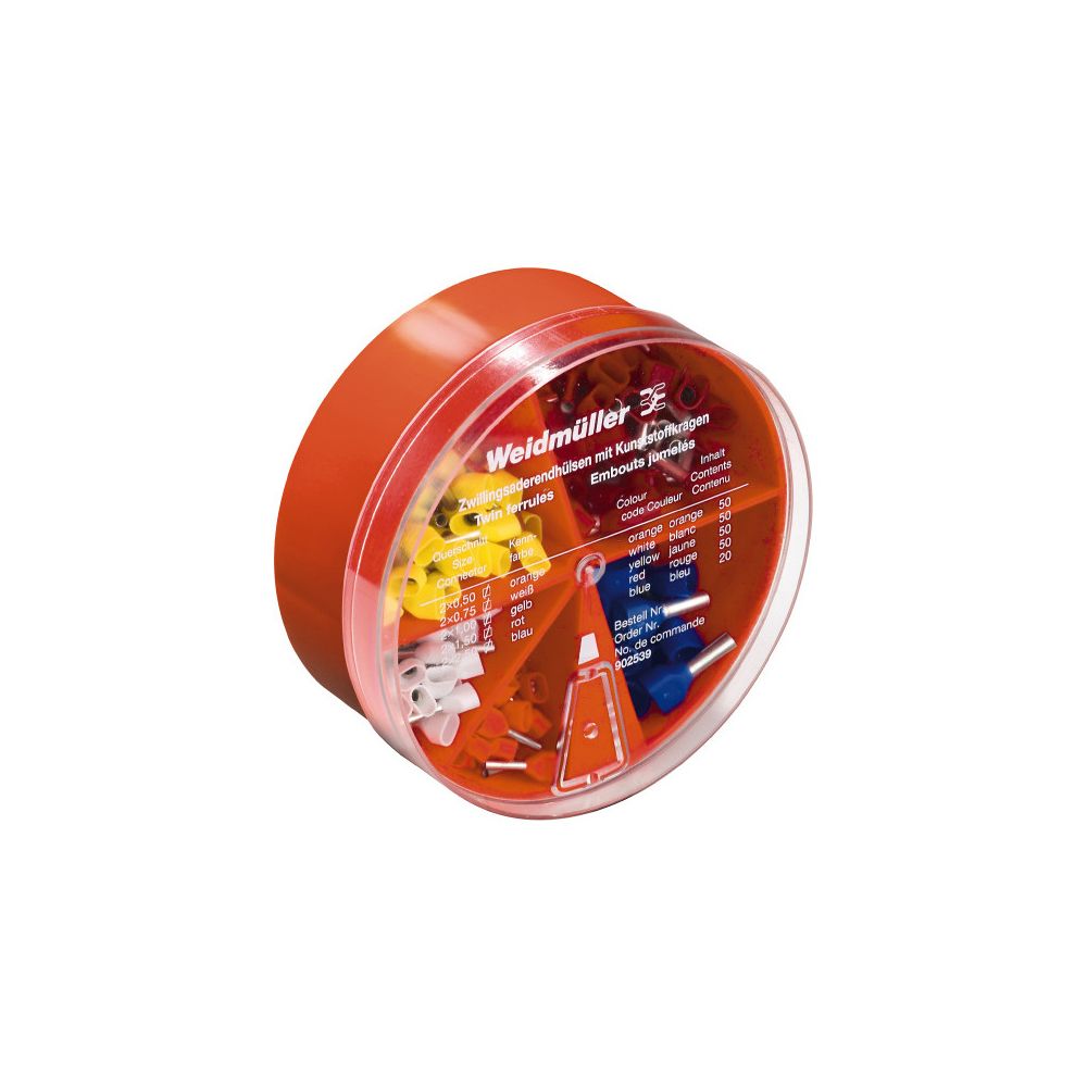 Weidmüller Aderendhülsen-Sortiment ZH-BOX 0,5-2,5mm2, Isoliert, verzinnt, Polyp... WEIDMUELLER-9025390000 4008190341015 (Abb. 2)