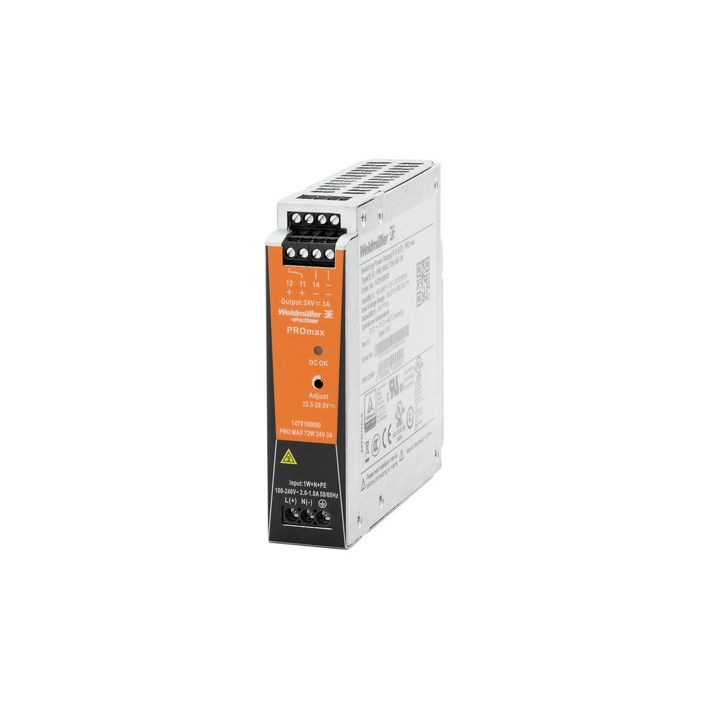 Weidmüller Stromversorgung PROmax 72W 24V 3A, 130x32x125mm, IP20... WEIDMUELLER-1478100000 4050118286021 (Abb. 2)