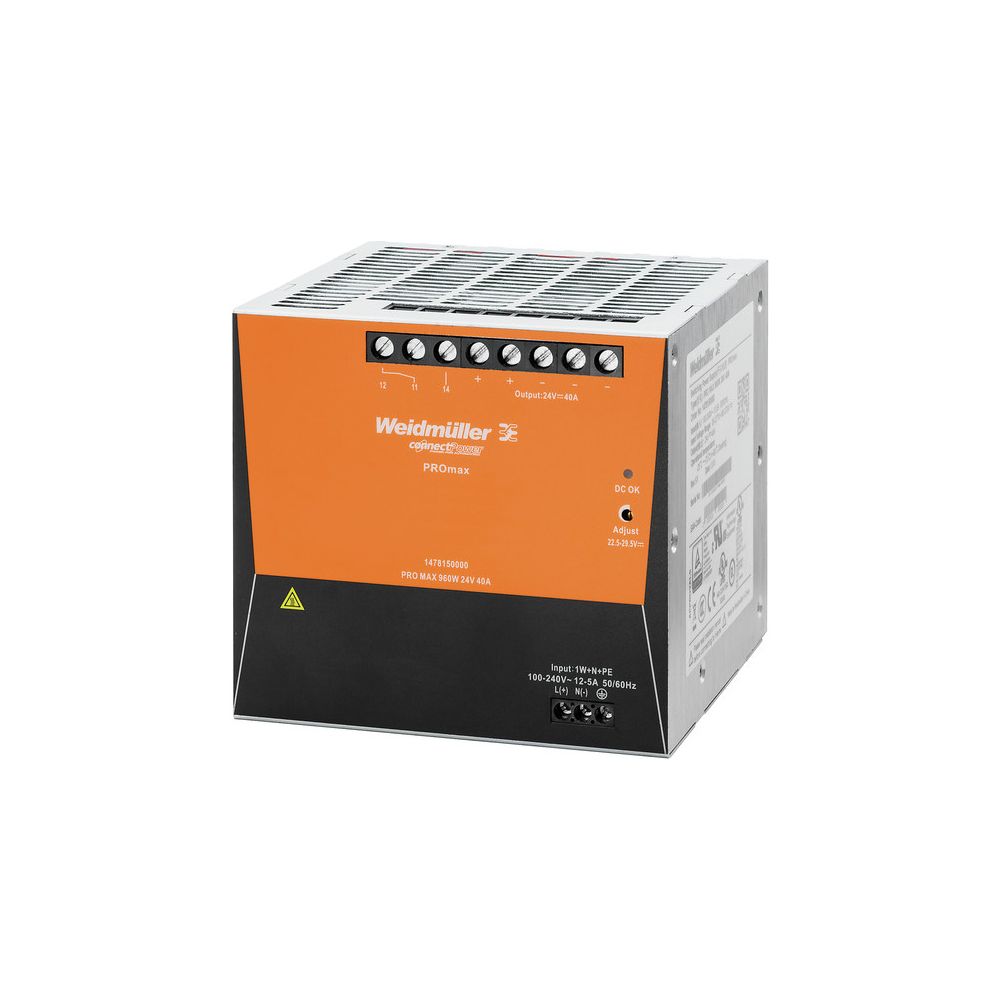 Weidmüller Stromversorgung PROmax 960W 24V 40A, 960W, 24V, 40A, 130x140x150mm, ... WEIDMUELLER-1478150000 4050118286038 (Abb. 2)