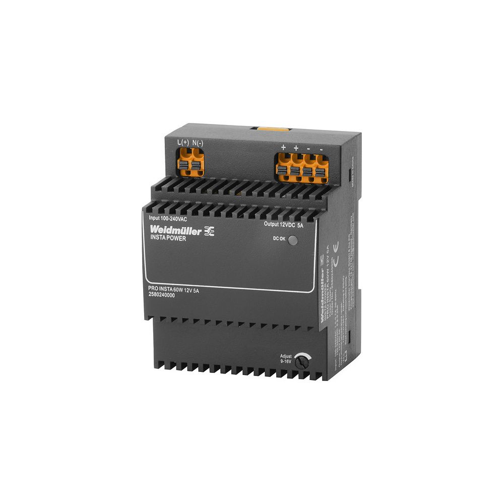 Weidmüller Stromversorgung PRO INSTA 60W, 12V 5A, 72x90x60mm, IP20... WEIDMUELLER-2580240000 4050118590975 (Abb. 2)